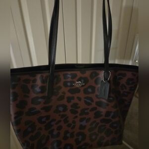 Coach Leopard Print City Tote